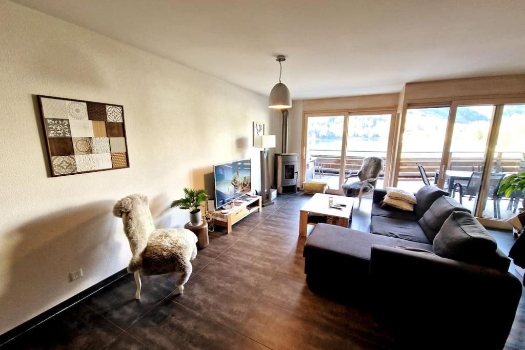 Superbe Appartement Champex-Lac Avec Piscine Et Sauna Екстериор снимка